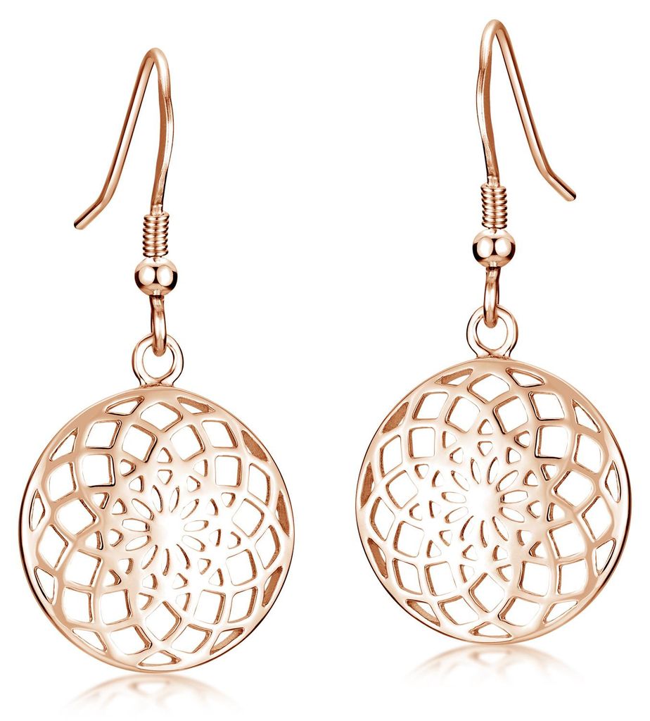 MATERIA Lebensblume Ohrringe Damen Rosegold Silber 925 - Produktbild 