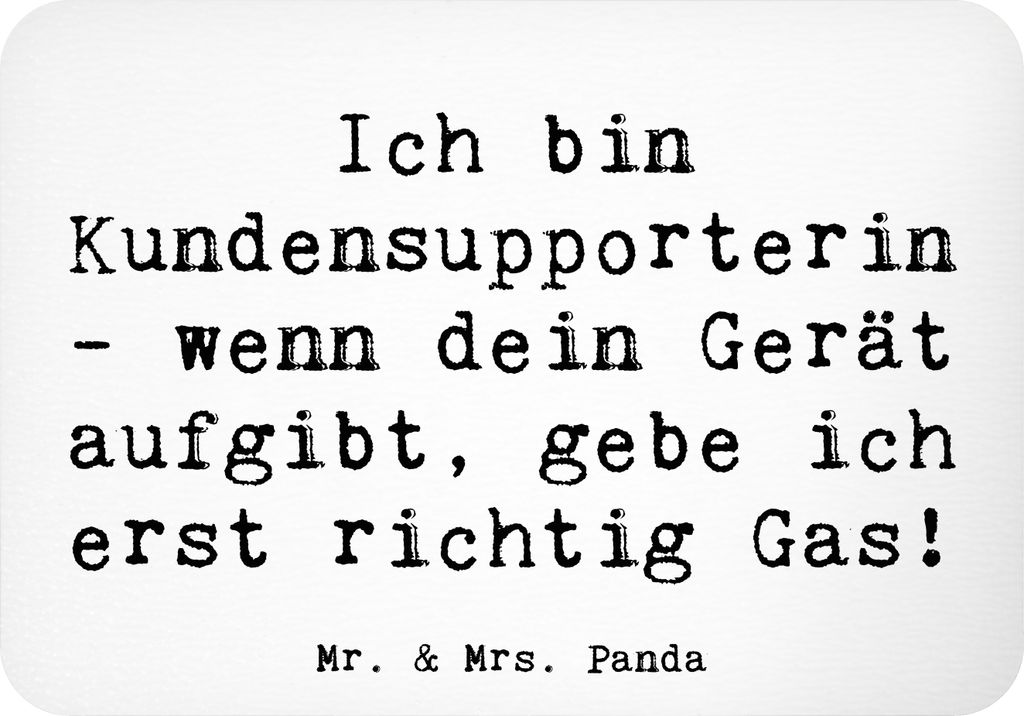 Mr. & Mrs. Panda magnet Spruch Kundensupporterin Power - Weiß - Geschenk, Berufsalltag, wandmagnet, Hilfsbereitschaft, Entschlossenheit, whiteboar...