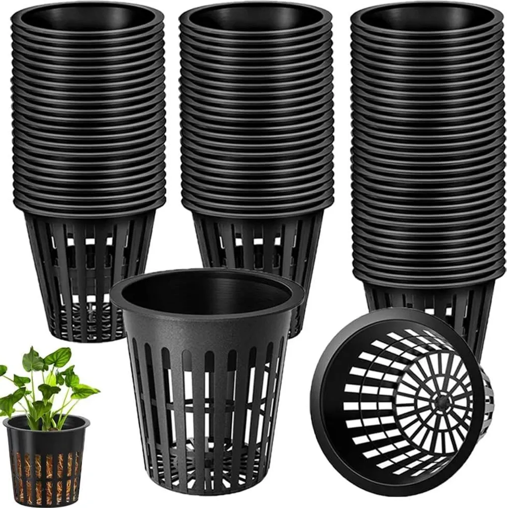 Pots paniers 8cm aérés pour racines saines en hydroculture - 50 pièces