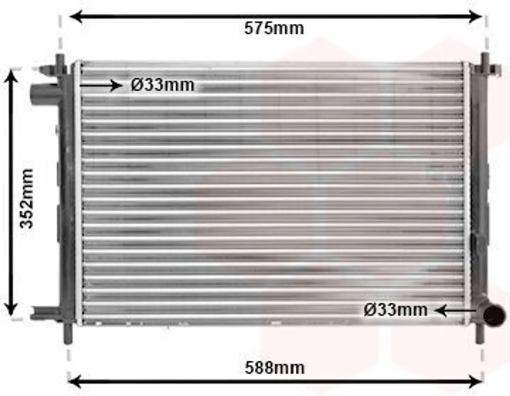 Radiateur VAN WEZEL 18002224 en Aluminium pour Ford Fiesta IV 1.3 1.4