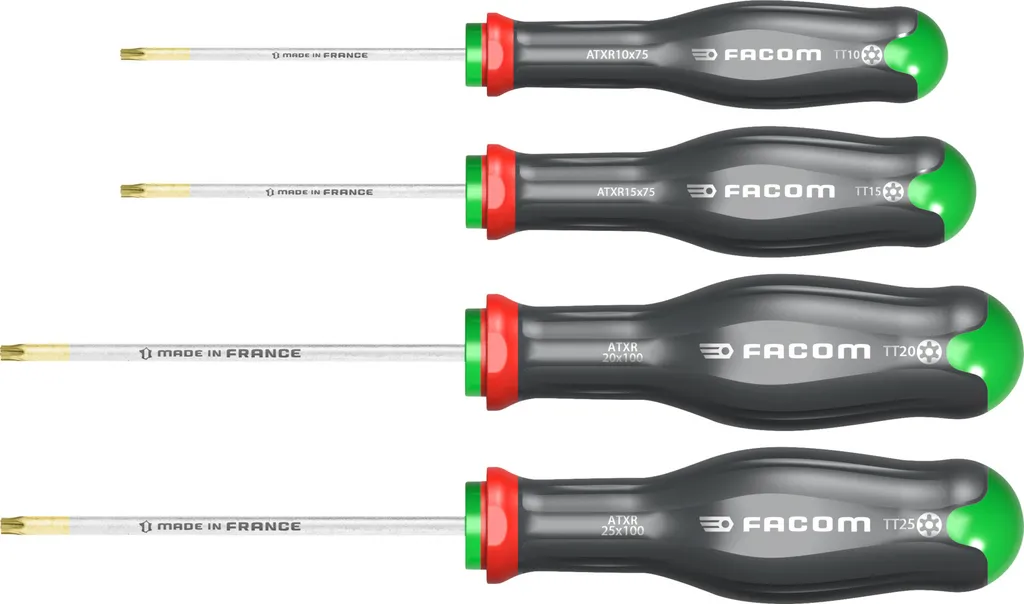 Tournevis Facom TT anti-dérapage set 4 pièces pour vis Torx difficiles