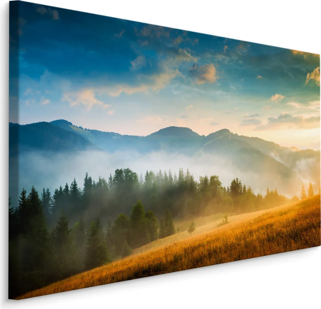 Offerta Quadro Tela 120x80 XXL - Stampa Paesaggio Montagna Natura