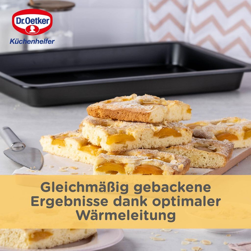 Dr. Oetker Backblech mit extra hohem Rand, Backform aus