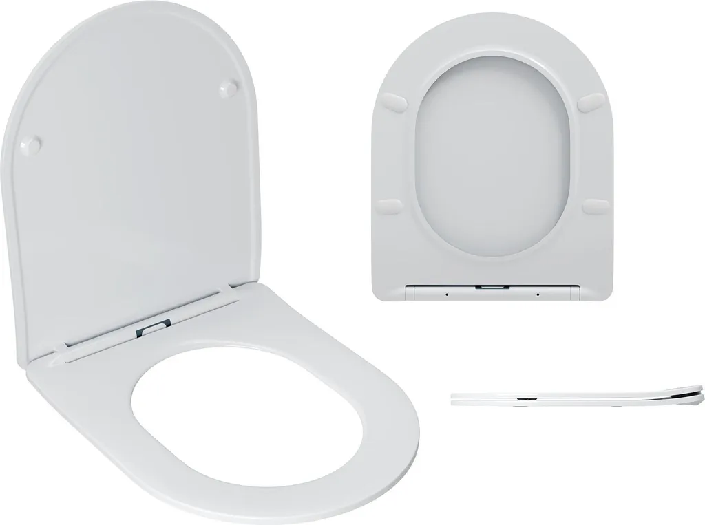 Sedile WC Slim Bianco Granitan - Ideale per Hotel e B&B - EasyClean