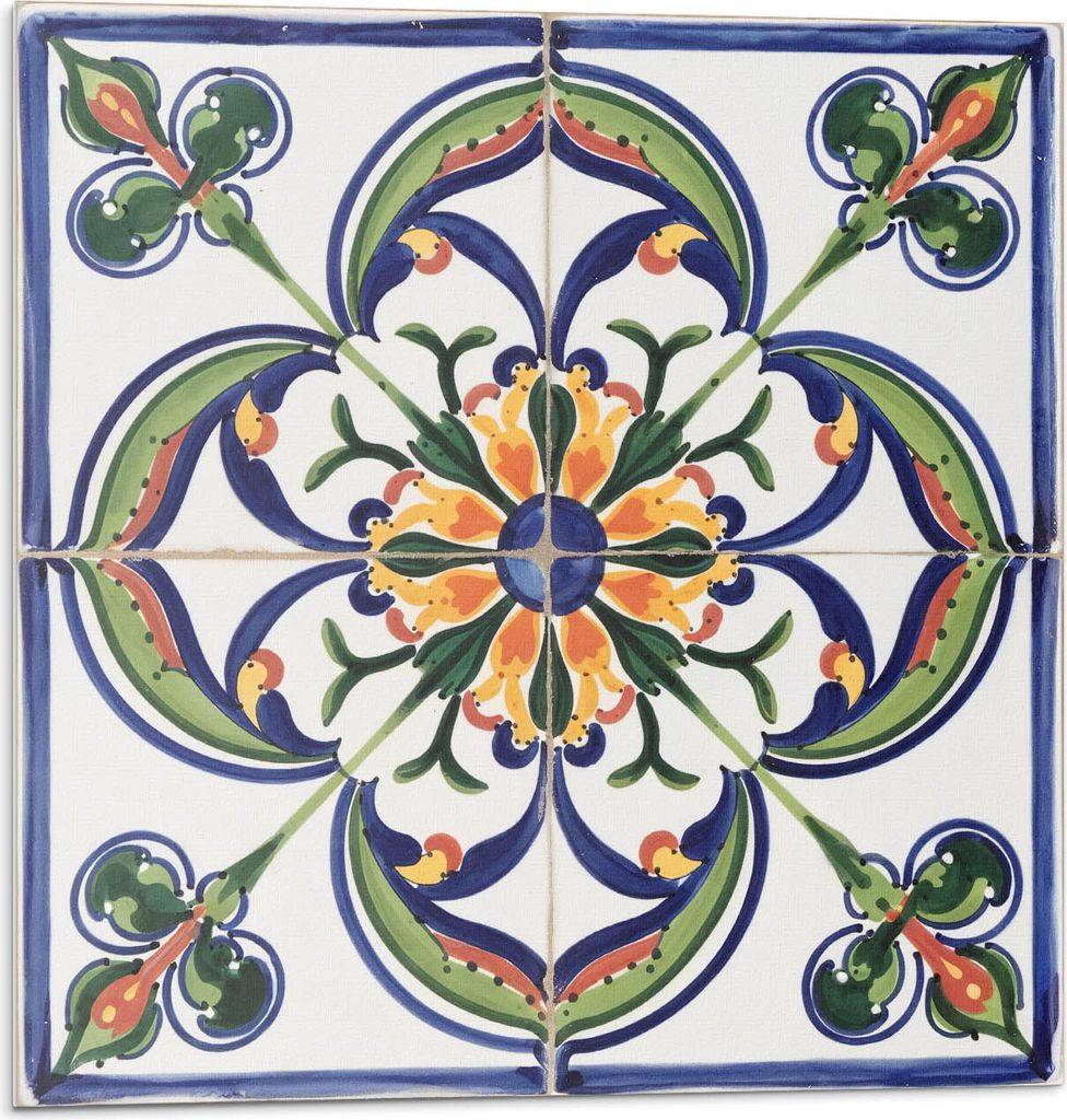 Blumenmuster Auf Der Fliese – Selbstklebende Fliesen – Wandverkleidung – Wandpaneel – PVC Fliesen – Vinylflisen – PCV Flisen – Selbst...