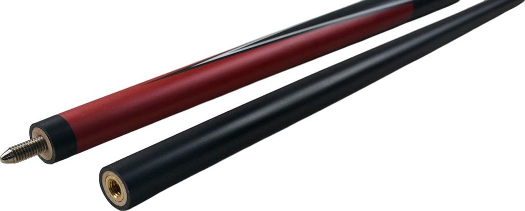Rotes Billardqueue aus Fiberglas, 2-teilig, 58 Zoll (147,32 cm), 13-mm-Spitze
