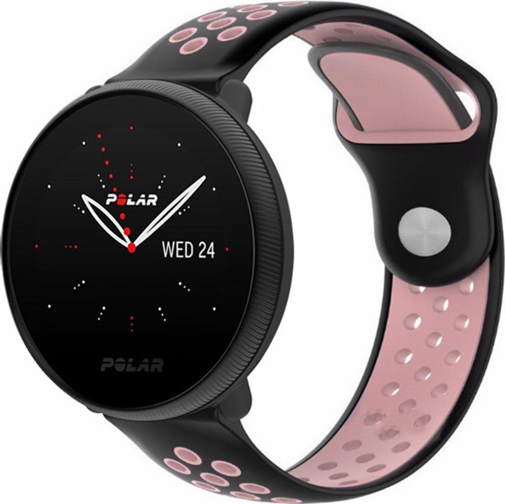 Strap-it Polar Ignite 2 Sportarmband (Schwarz/Rosa)