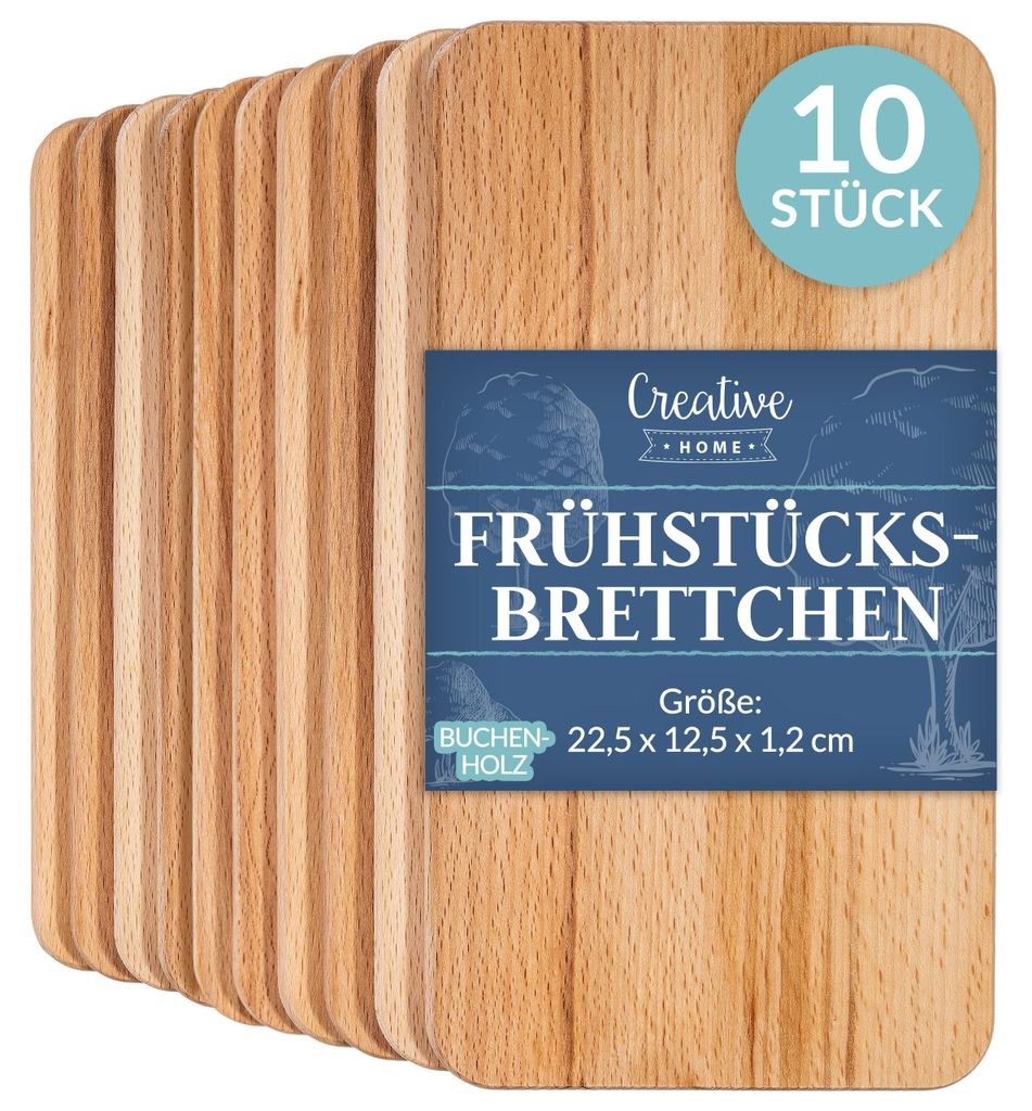 Creative Home 10, 22,5x12,5x1,2 cm, Natuurlijk Beukenhout Productafbeelding 