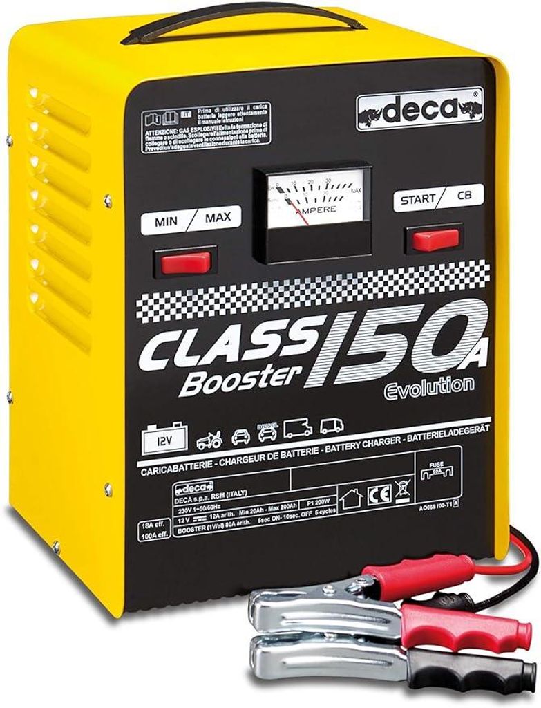 Deca 340600 Ladegerät für Fahrzeugbatterie Schwarz, Gelb