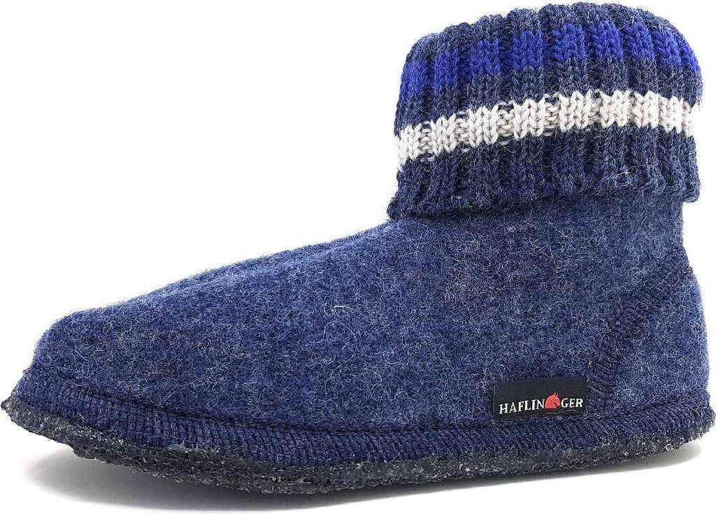 Haflinger Panl Kinderschuhe Jungen Hausschuh Blau Freizeit, Schuhgröße:32 EU