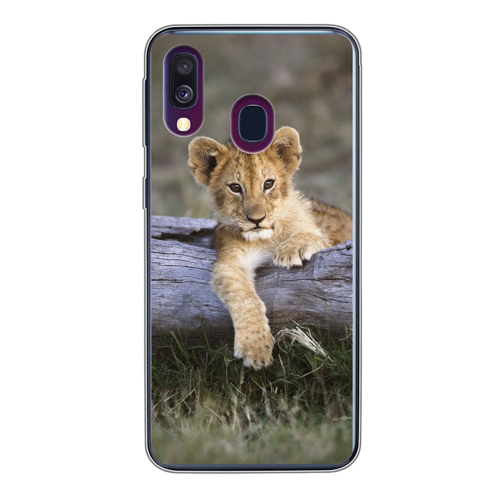 MuchoWow Handyhülle Schutzhülle Hülle für Samsung Galaxy A40 Jungtier - Tier - Natur Silikon Softcase Handy Hülle - Handy-Tasche