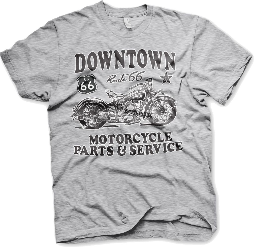 Route 66 - Downtown Service T-Shirt - Medium - Heather-Grey