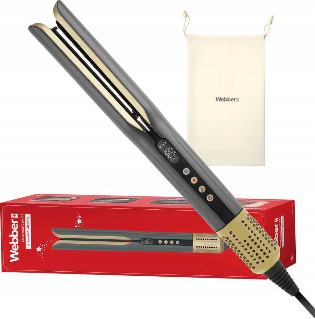 Webber Luxury Hair Piastra Vetroceramica Aerosol LCD Ionica