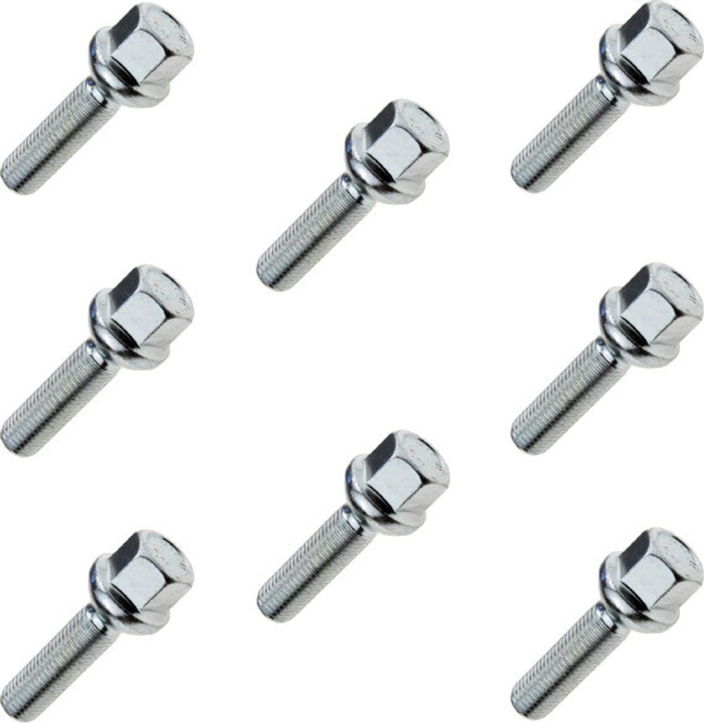 10x Radschraube M14x1.5 , Gewindelänge: 25mm, Kugelbund, SW17