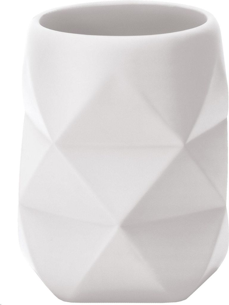 Kleine Wolke Zahnputzbecher CRACKLE Weiß