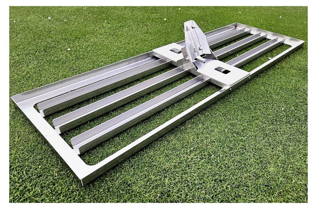 Edelstahl Rasenrakel 80cm Breite mit 28mm Stielaufnahme