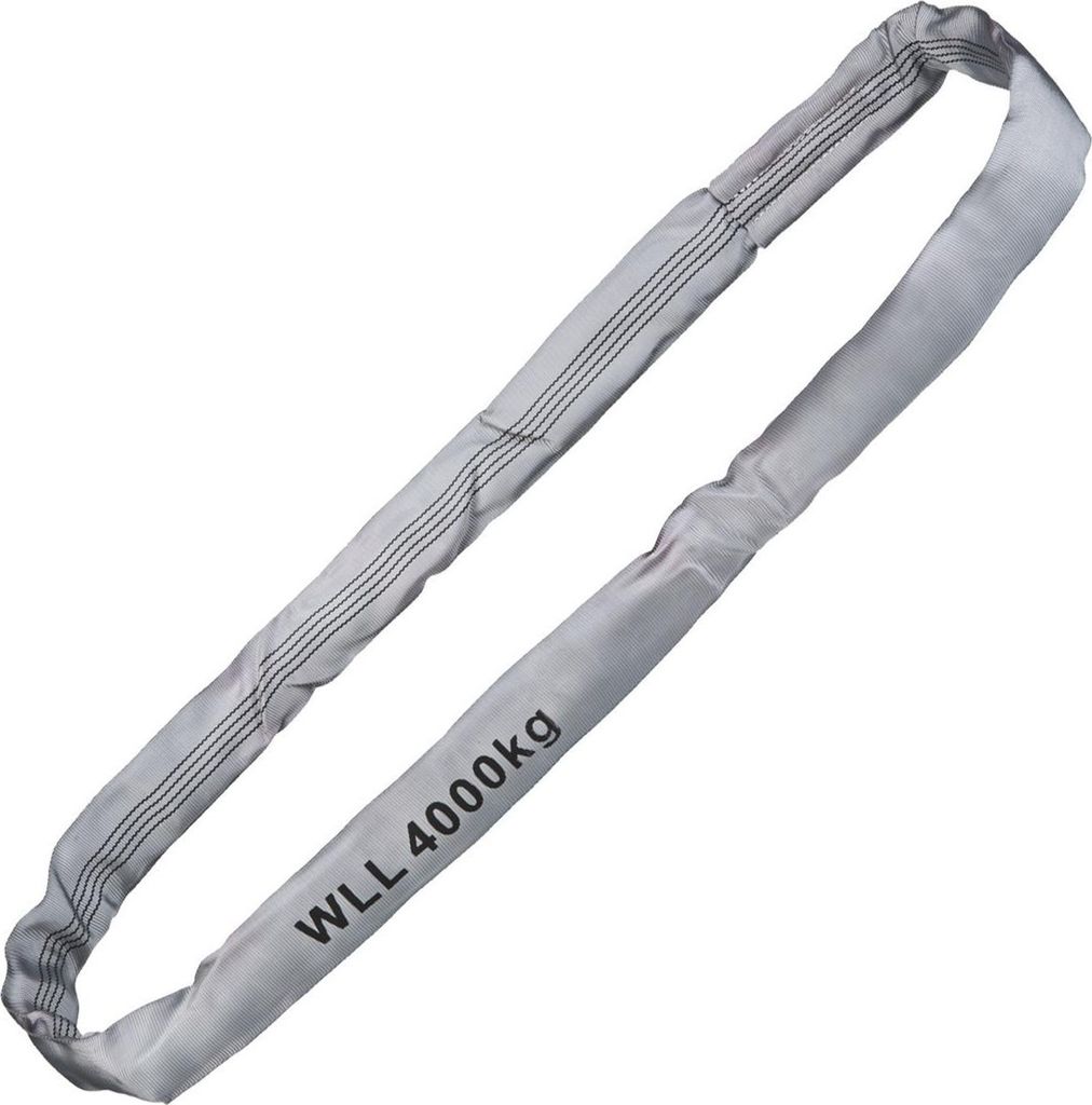 Safetytex Rundschlinge 4000kg Tragkraft, 6m Umfang, Hebeschlinge, grau