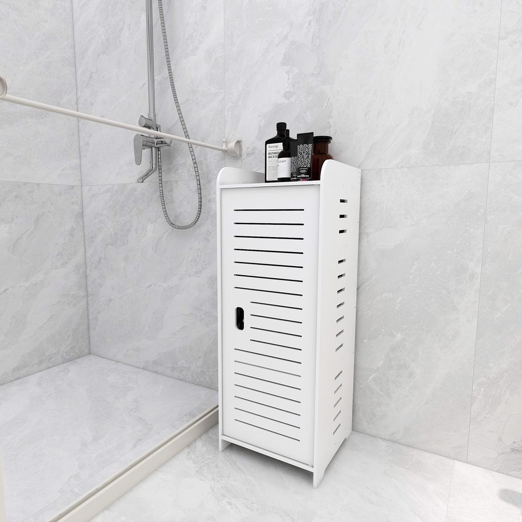 Kleiner Wasserdichter Badezimmerschrank mit Türen und Produktbild 