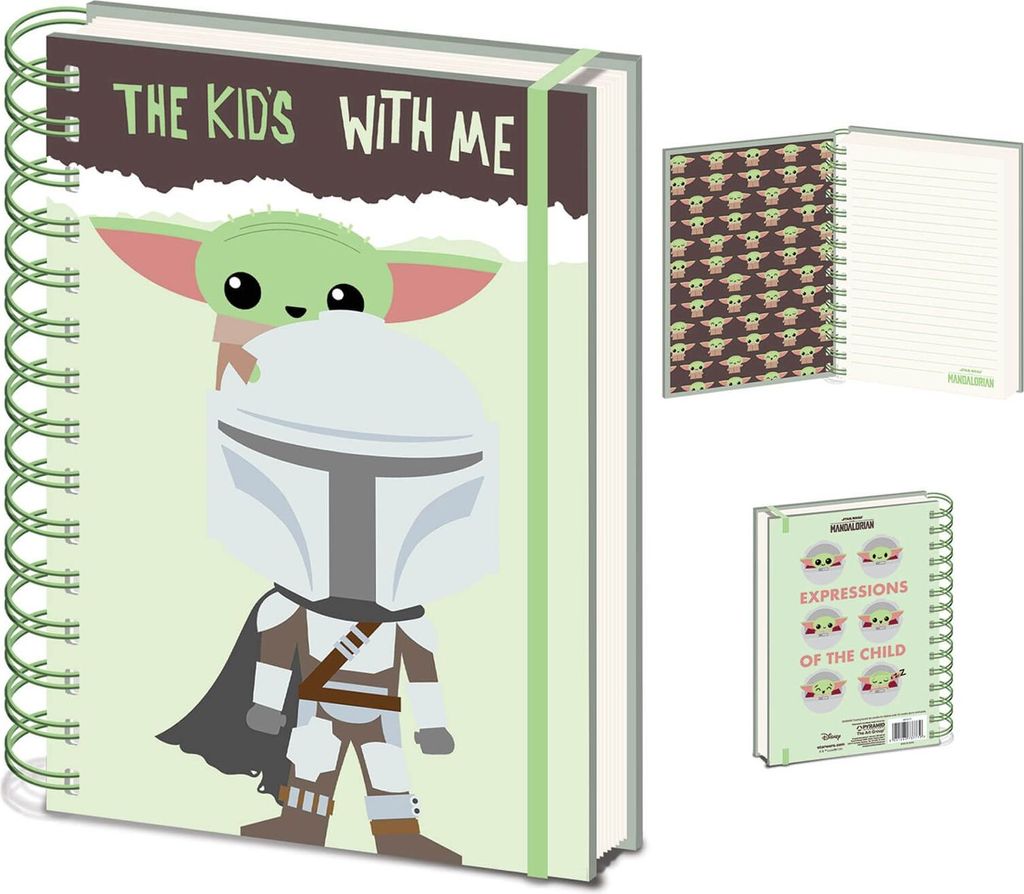 A5 Spiral Notebook die Kinder mit mir - Der Mandalorianer 21 x 15 cm