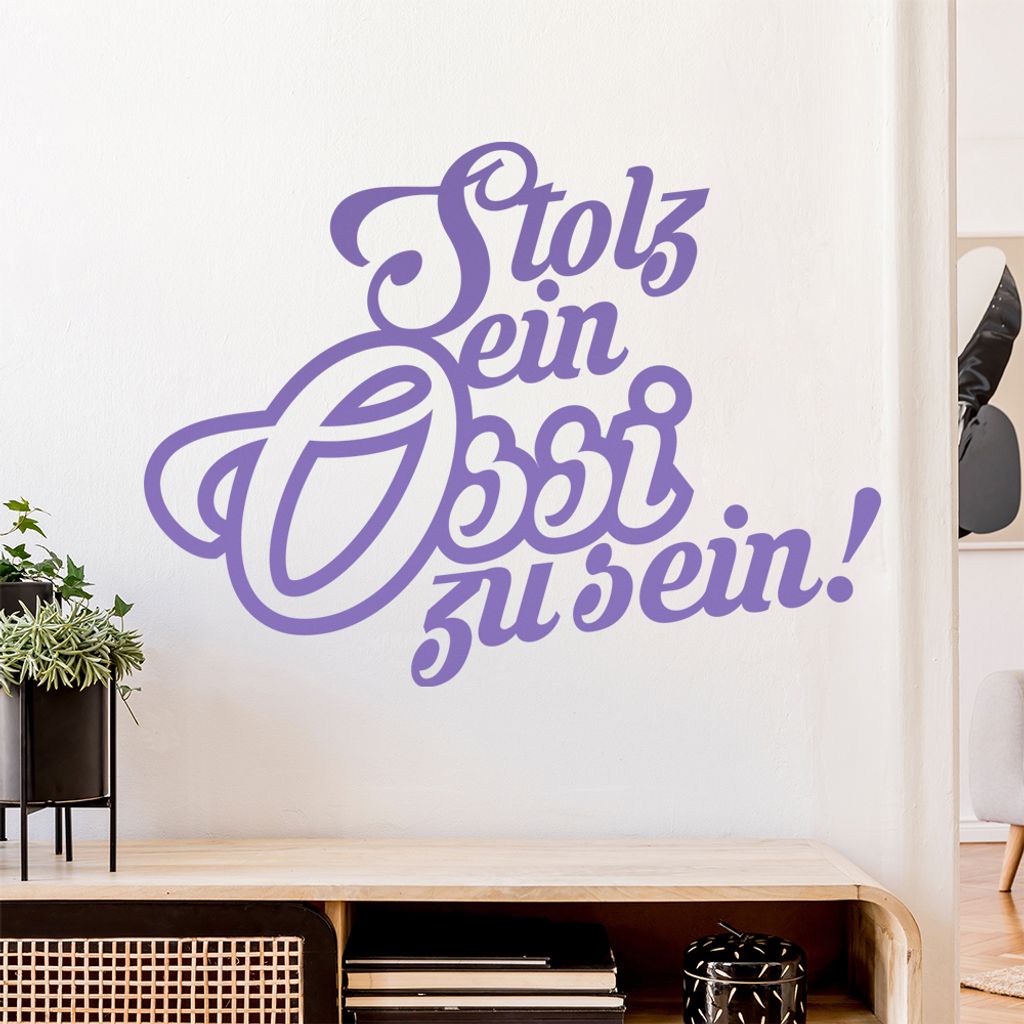 Stolz ein Ossi zu sein Wandtattoo Wandaufkleber Wall Sticker - Dekoration, Küche, Wohnzimmer, Schlafzimmer, Badezimmer
