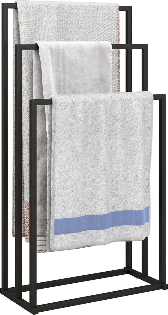 HOMCOM Handtuchhalter Stehend Handtuchständer mit 3 Produktbild 