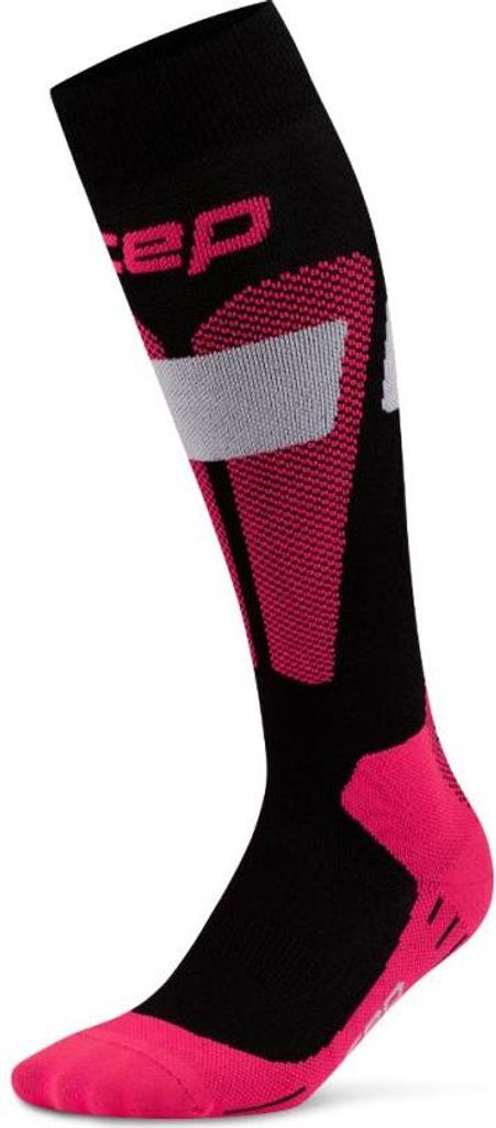 CEP ski merino socks, tall, 3. BLACK/PINK BLACK/PINK III