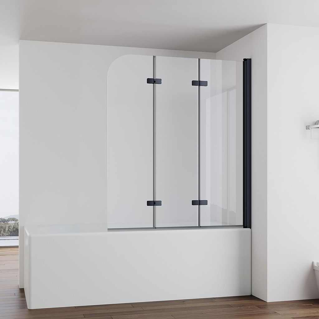 IMPTS Duschwand für Badewanne 140x140cm 3-teilig Faltwand Produktbild 