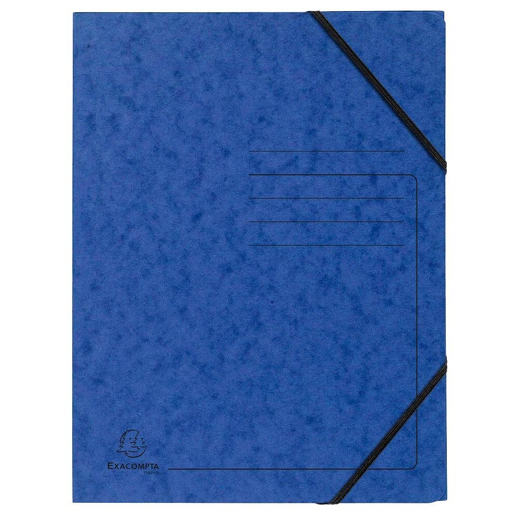 Exacompta 555412E 5er Eckspanner 555412E DIN A4 Karton blau Produktbild 