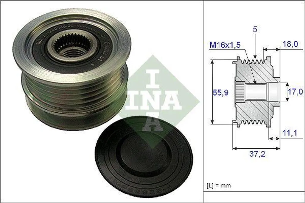Poulie Débrayable INA 07K903024 pour Réparer Alternateur Audi A3 8V