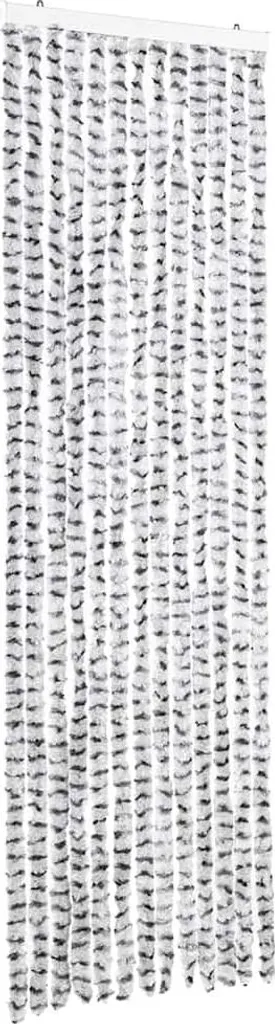 Moustiquaire chenille grise vidaXL 56x185 cm, souple et ultra-silencieuse
