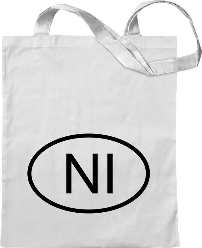 Kiwistar - Baumwolltasche - weiss - Nordirland NI - Turnbeutel Fun Rucksack Sport Beutel Gymsack Ziehgurt