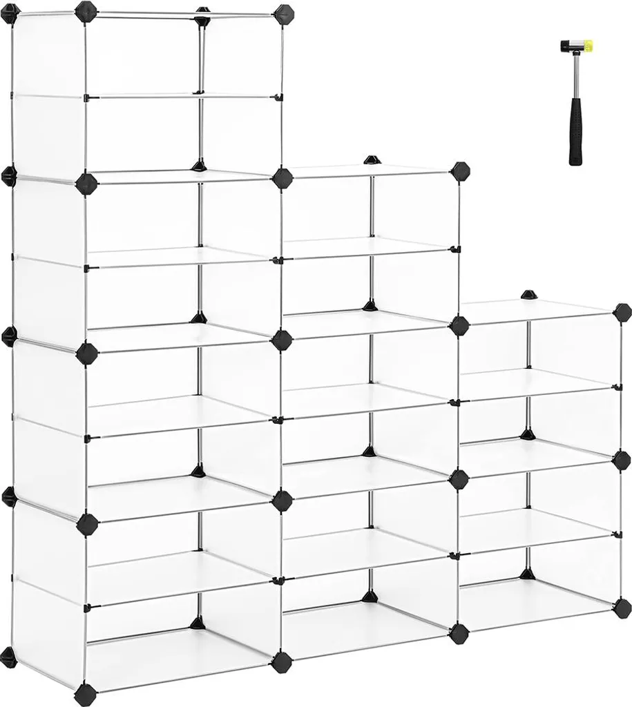 Meuble de rangement 18 cubes blanc modulable - Bibliothèque DIY moderne - 2