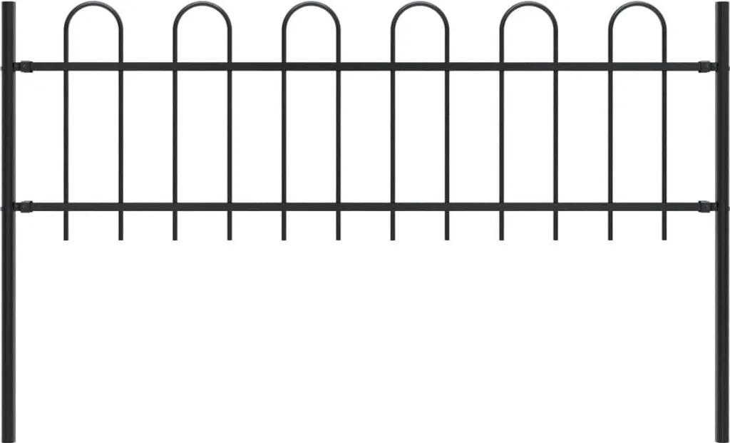 Recinzione Design Acciaio Nero 1,7m The Living Store | Arredo Giardino