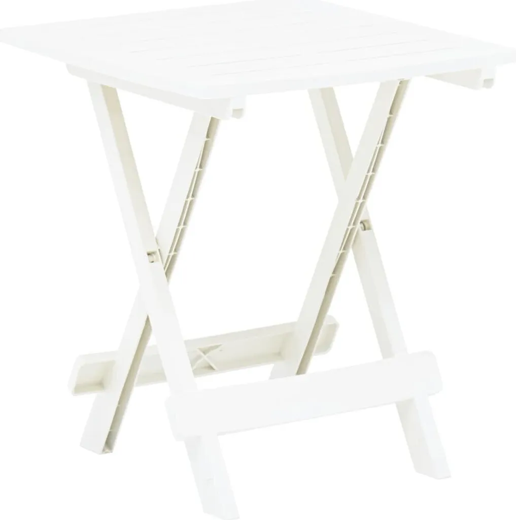 Tavolino da Esterno Bianco Pieghevole - Design Salvaspazio per Balcone