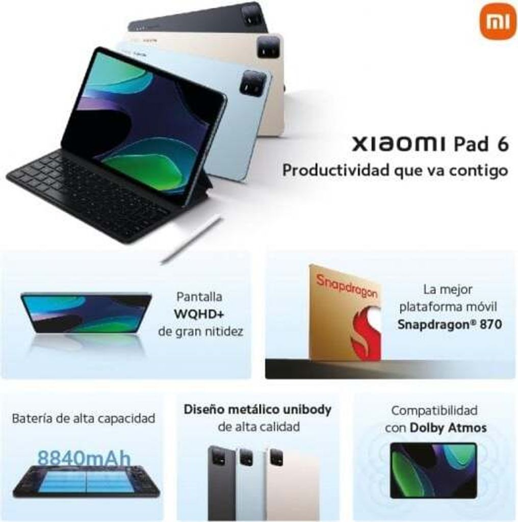 Xiaomi Pad 6 WiFi 128 GB / 6 GB - Tablet - szary Zdjęcie produktu 17