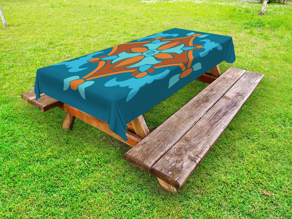 ABAKUHAUS Tiki Bar Tovaglia, Wood Plank Aloha, Rettangolare per Sala da