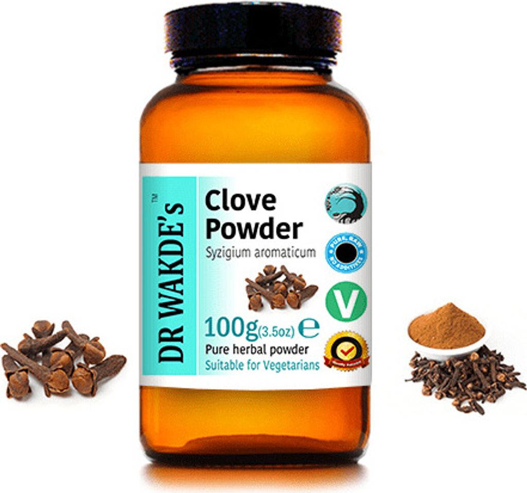 DR WAKDE'S Nelkenpulver - 100 g (3,5 Unzen) | Rein, Raw & Getrocknetes Pulver | Ayurveda-Kräuter | Vegan | Nichts hinzugefügt, nichts entfernt |
