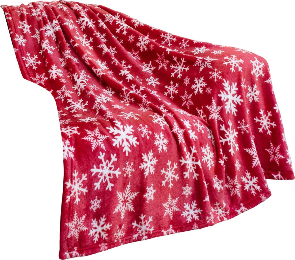 Weihnachtsdecke Schneeflockenabdruck weich gemütlich dicker Halten Sie warme, Platz sparende Elchdrucksofa Bettdecke für Zuhause-C ,Größen:M