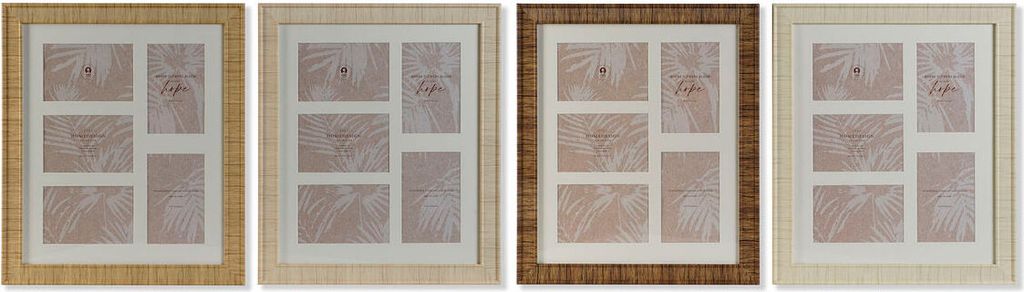ESPRIT Home Fotorahmen Marrón Beige Natürlich Marfil Cristal Polystyrol Skandinavisch 34 X 2 X 38 cm (4 Stück)