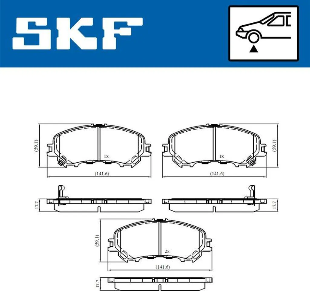 Plaquettes de frein SKF haute performance pour Espace et Kadjar VKBP80108A