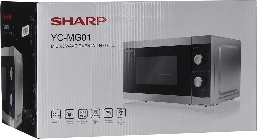 Sharp Microonde YC-MG01E-S Argento con Grill | Risparmia Tempo - 17
