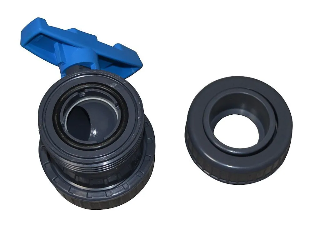 Robinet d'arrêt PVC à coller 50 mm pour circuit piscine et arrosage - 2