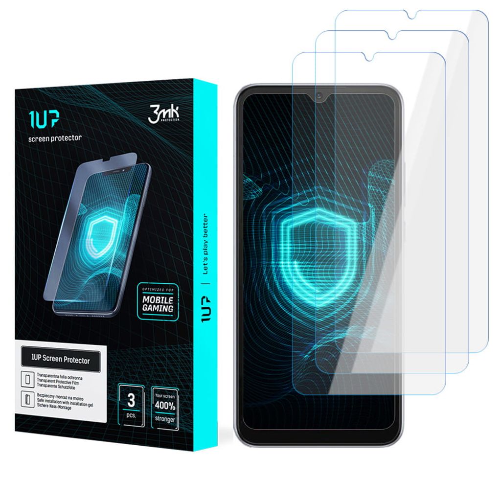 3mk Display Schutzfolie 1UP für Xiaomi Redmi 10A transparent Gaming (3 Stück)