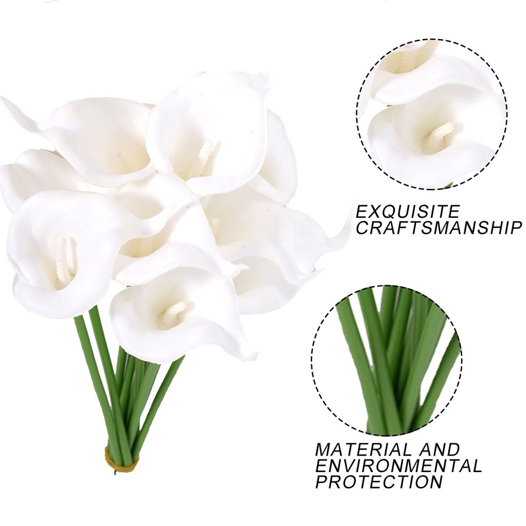 Petallica Knstliche Calla Lilie Latex | Einzelstiel, Tuschend Echt,  UK-Handmade Plastik Pflanzen Gro
