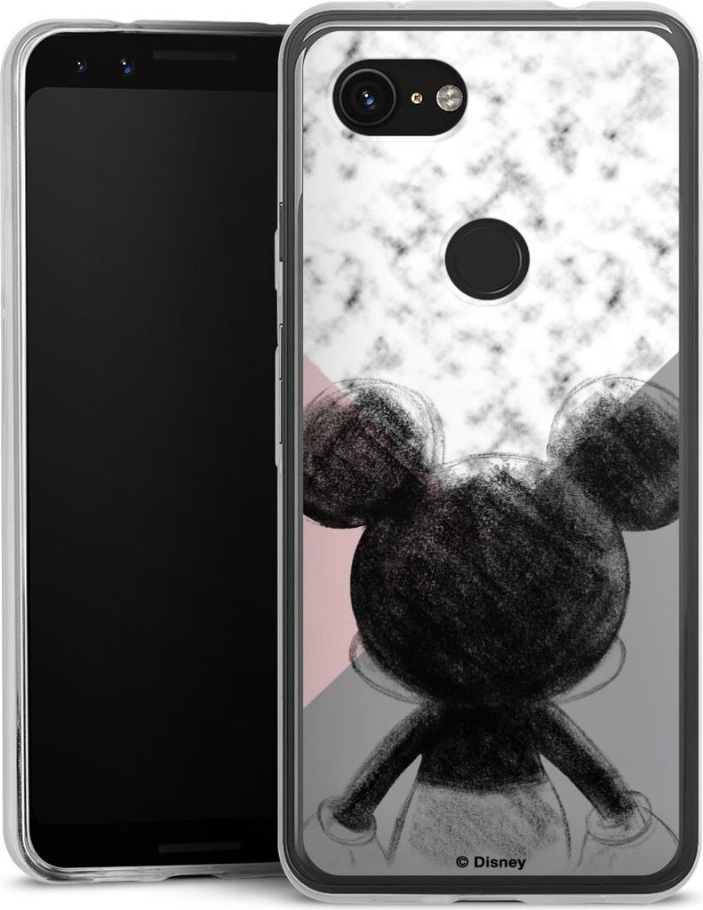DeinDesign Slim Hülle für Google Pixel 3a Silikon Case Ultra Dünn Handyhülle Disney Marmor Mickey Mouse