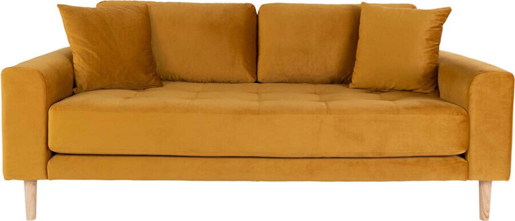 House Collection Samt 2.5-Sitzer Sofa Milo Senfgelb