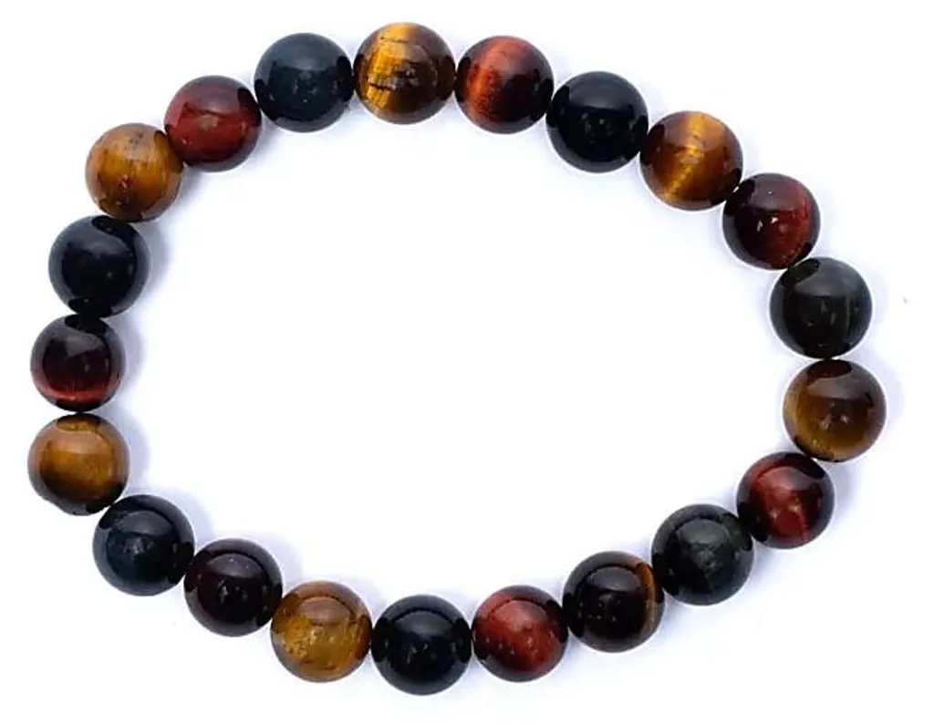 Lot de 2 Bracelets Oeil de Tigre - Solution Élastique Confortable en 8mm