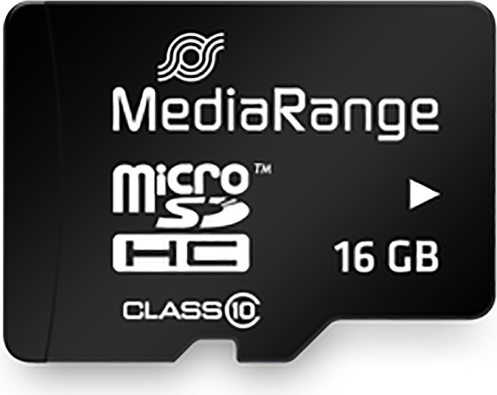 MediaRange, microSDHC 16 GB Class 10 s adaptérom SD, čierna Obrázok produktu 