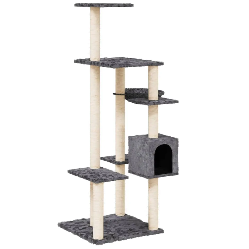 vidaXL Tiragraffi 142cm Sisal Grigio Scuro - Specifiche e Offerta
