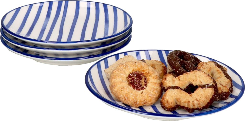 Seaside 4er Set Teller 4 Personen Ø 14,5 cm Streifen Dessert Snacks Ritzenhoff